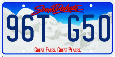 SD license plate 96TG50