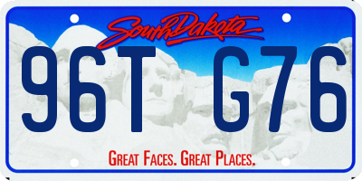 SD license plate 96TG76