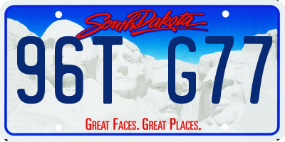SD license plate 96TG77