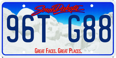 SD license plate 96TG88