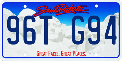 SD license plate 96TG94