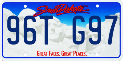 SD license plate 96TG97