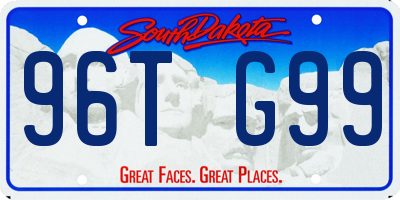 SD license plate 96TG99