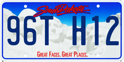SD license plate 96TH12