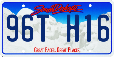 SD license plate 96TH16