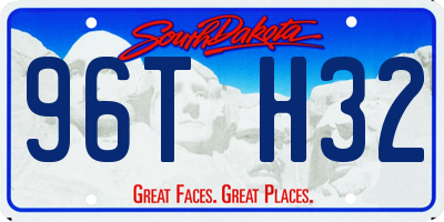 SD license plate 96TH32