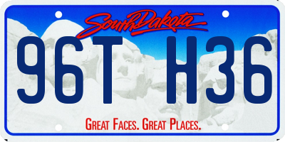 SD license plate 96TH36