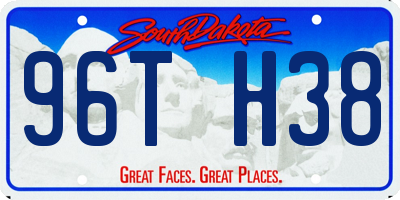 SD license plate 96TH38