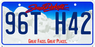 SD license plate 96TH42
