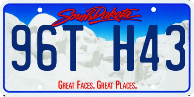 SD license plate 96TH43