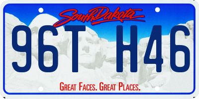 SD license plate 96TH46