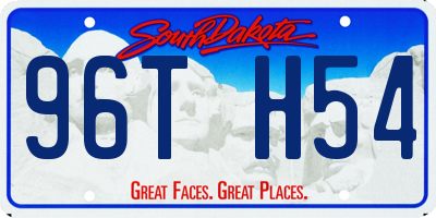 SD license plate 96TH54