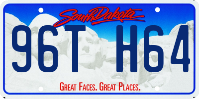 SD license plate 96TH64