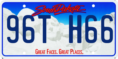 SD license plate 96TH66