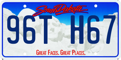 SD license plate 96TH67