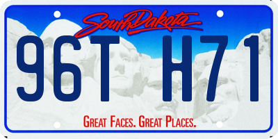 SD license plate 96TH71