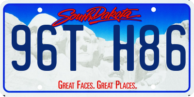 SD license plate 96TH86