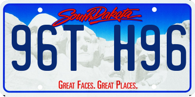 SD license plate 96TH96
