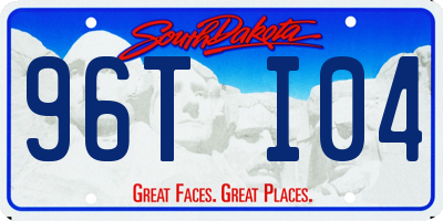 SD license plate 96TI04