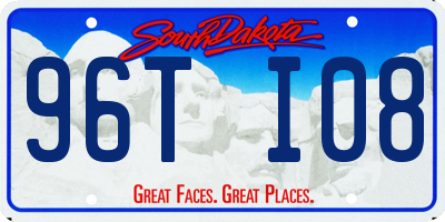 SD license plate 96TI08