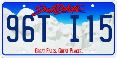 SD license plate 96TI15