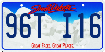 SD license plate 96TI16