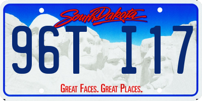 SD license plate 96TI17