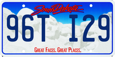 SD license plate 96TI29
