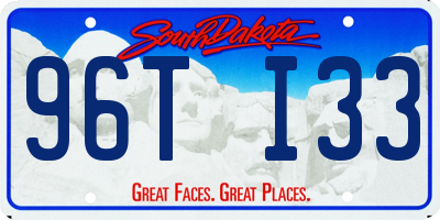 SD license plate 96TI33