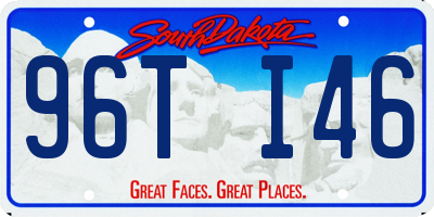 SD license plate 96TI46