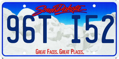 SD license plate 96TI52