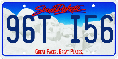 SD license plate 96TI56