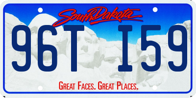 SD license plate 96TI59