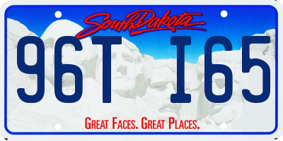 SD license plate 96TI65