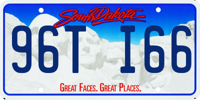 SD license plate 96TI66