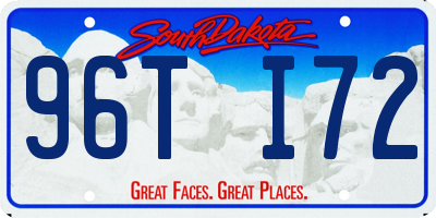 SD license plate 96TI72