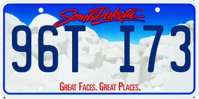 SD license plate 96TI73