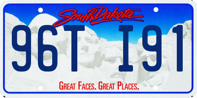 SD license plate 96TI91