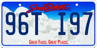 SD license plate 96TI97
