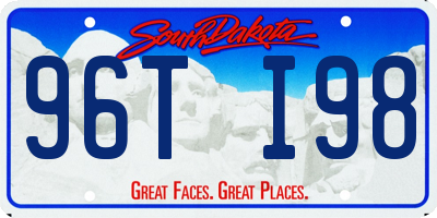 SD license plate 96TI98