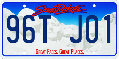 SD license plate 96TJ01