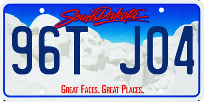 SD license plate 96TJ04