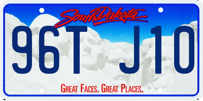 SD license plate 96TJ10