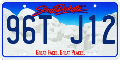 SD license plate 96TJ12