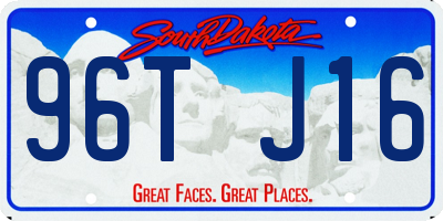 SD license plate 96TJ16