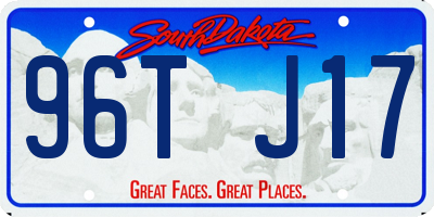SD license plate 96TJ17