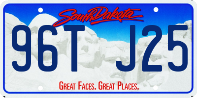 SD license plate 96TJ25