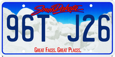 SD license plate 96TJ26