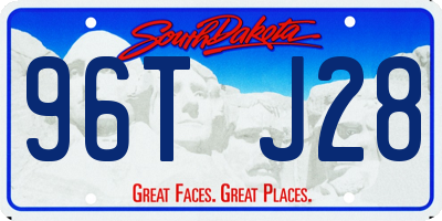 SD license plate 96TJ28