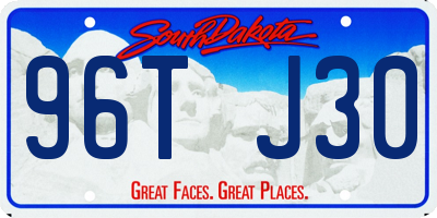 SD license plate 96TJ30